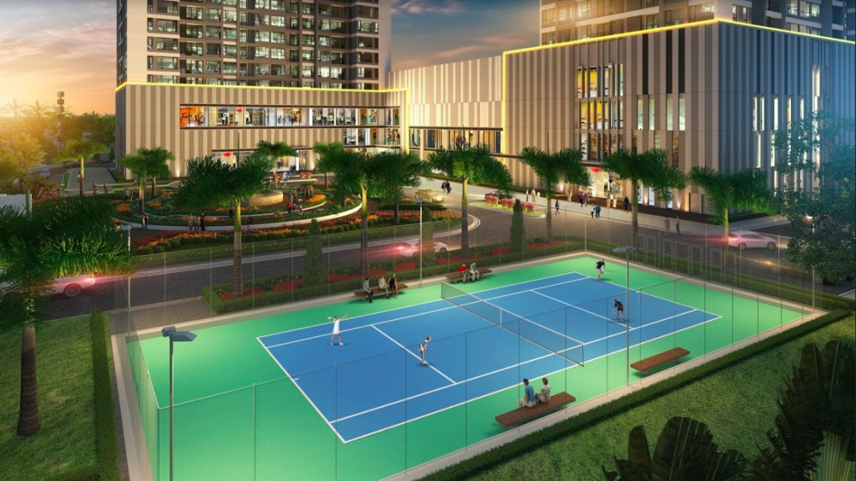 dự án saigon mystery villas - tiện ích sân tennis