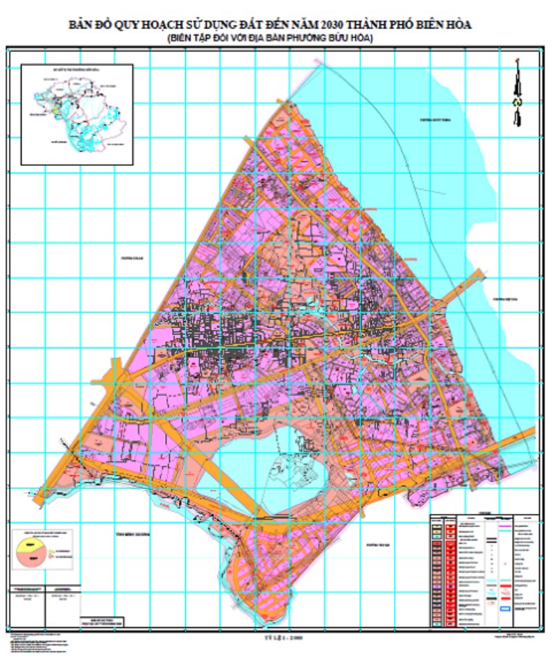 Bảng đồ quy hoạch sử dụng đất phường Bửu Hòa, TP Biên Hòa
