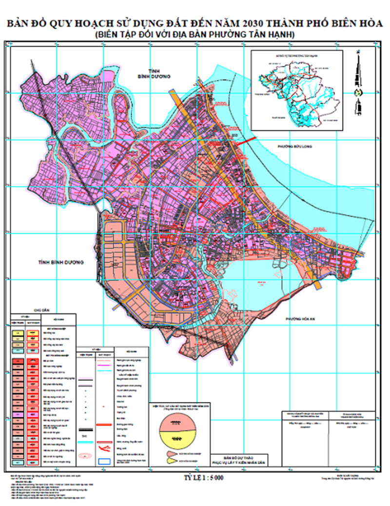 Bảng đồ quy hoạch sử dụng đất phường Tân Hạnh, TP Biên Hòa