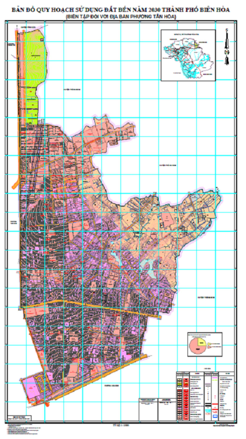 Bảng đồ quy hoạch sử dụng đất phường Tân Hòa, TP Biên Hòa