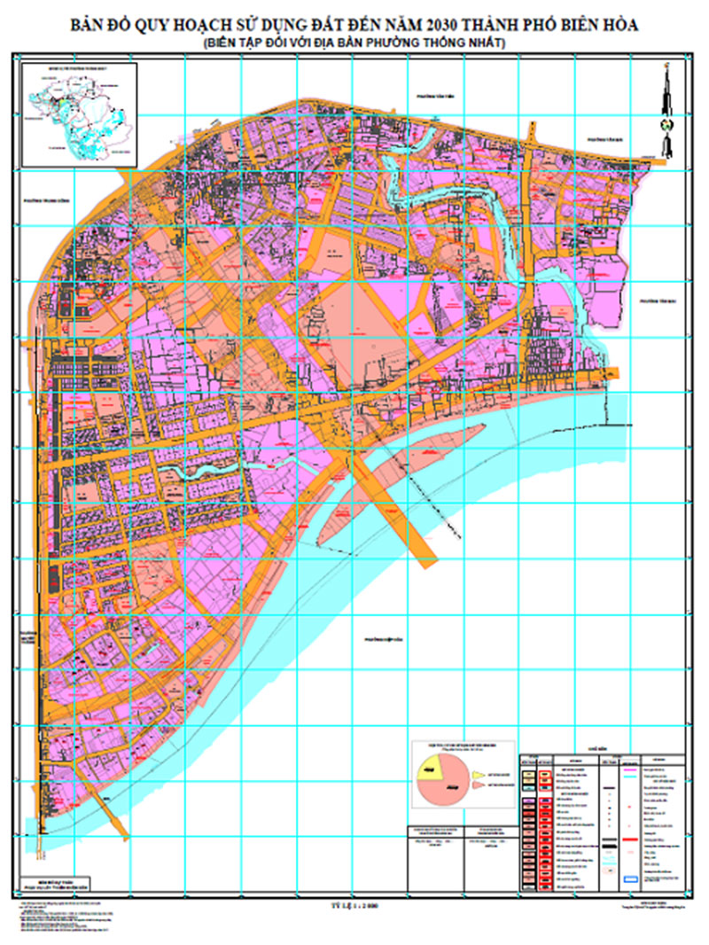 Bảng đồ quy hoạch sử dụng đất phường Thống Nhất, TP Biên Hòa