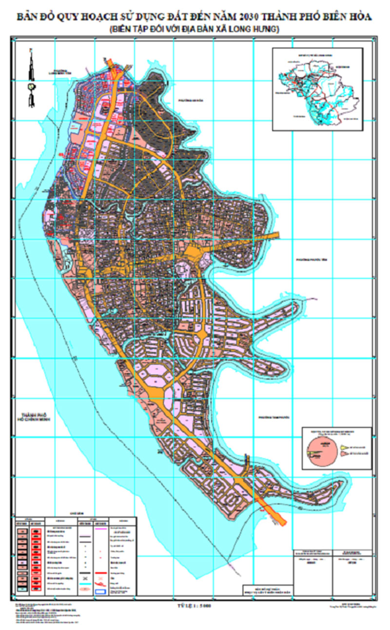 Bảng đồ quy hoạch sử dụng đất xã Long Hưng, TP Biên Hòa