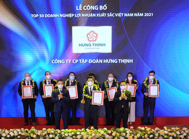 Hưng Thịnh Corp đạt top 50 DN lợi nhuận xuất sắc Việt Nam 2021