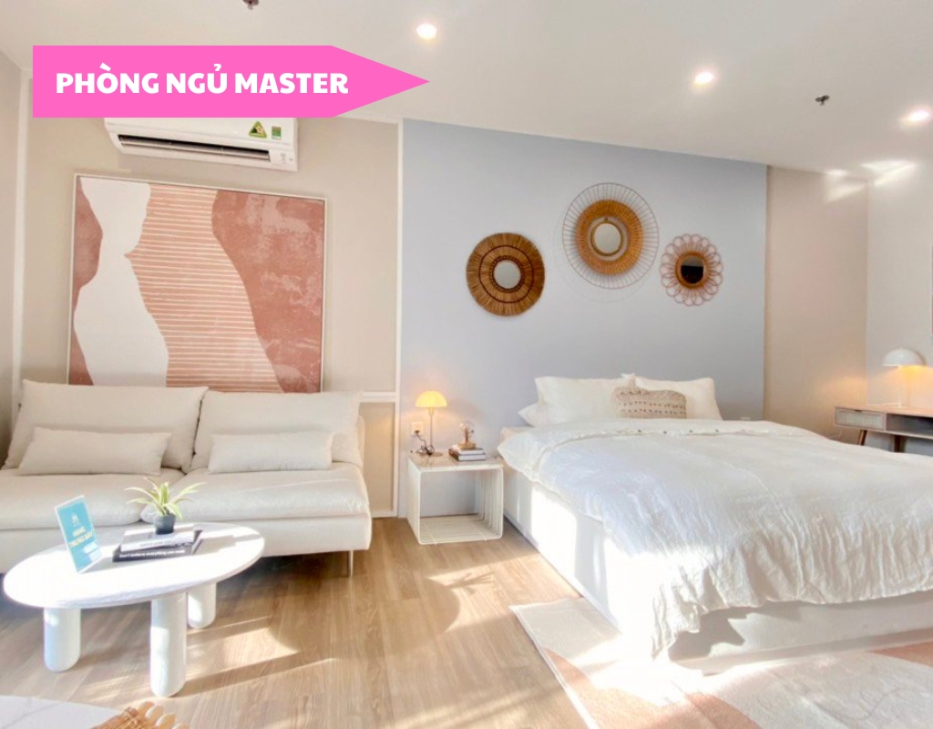 Phòng ngủ master căn hộ mẫu Melody Quy Nhơn