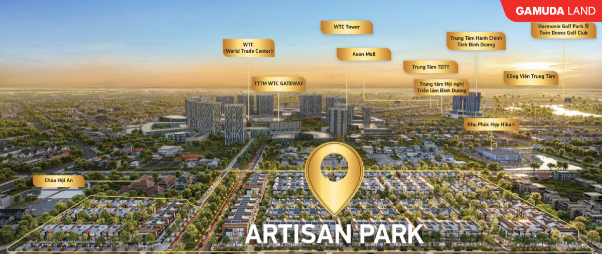 Vị trí Artisan Park Bình Dương